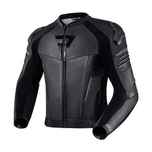 Chaqueta de moto de cuero negro Rebelhorn Vandal