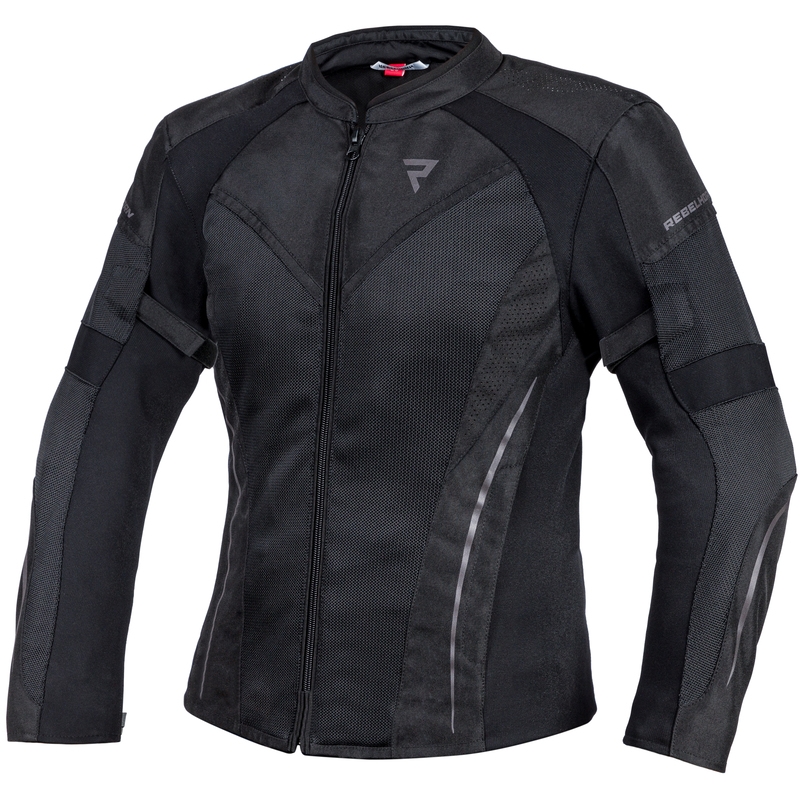 Chaqueta de moto para mujer Rebelhorn Flux Negra liquidación