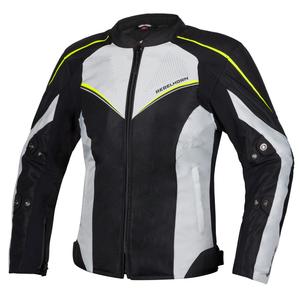Chaqueta de moto Rebelhorn Hiflow IV Black-Silver-Fluo Yellow para mujer liquidación