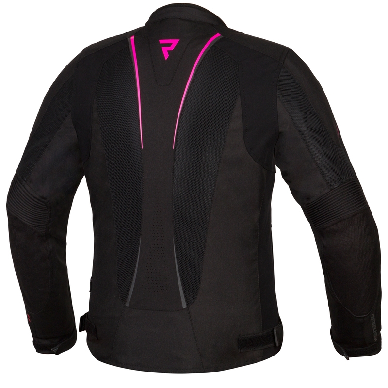 Chaqueta de moto Rebelhorn Hiflow IV Black-Fluo Pink para mujer liquidación