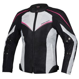 Chaqueta de moto para mujer Rebelhorn Hiflow IV Negro-Plata-Rosa liquidación
