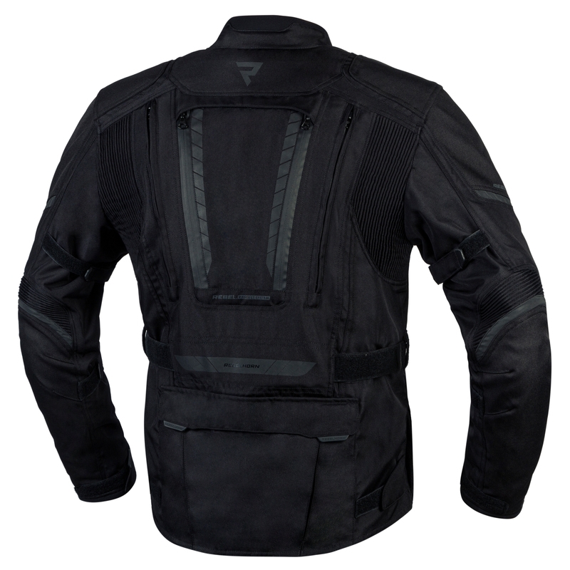 Chaqueta de moto Rebelhorn Hiker III negra liquidación
