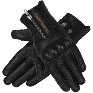Guantes de moto negros Rebelhorn Hunter liquidación