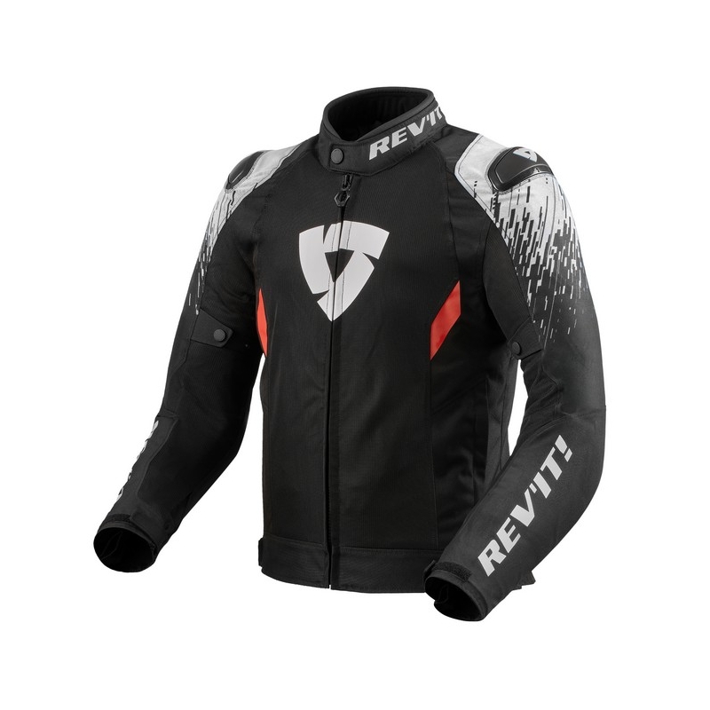 Chaqueta de moto Revit Quantum 2 Air en blanco y negro liquidación