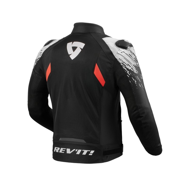 Chaqueta de moto Revit Quantum 2 Air en blanco y negro liquidación