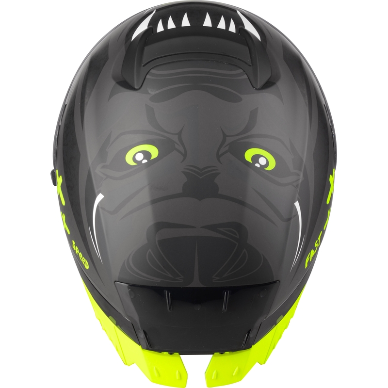 Casco integral de moto Lazer Rafale SR Ride Oni gris-blanco-amarillo fluo liquidación