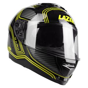 Casco integral de moto Lazer Rafale EVO Darkside negro-gris-amarillo fluo liquidación