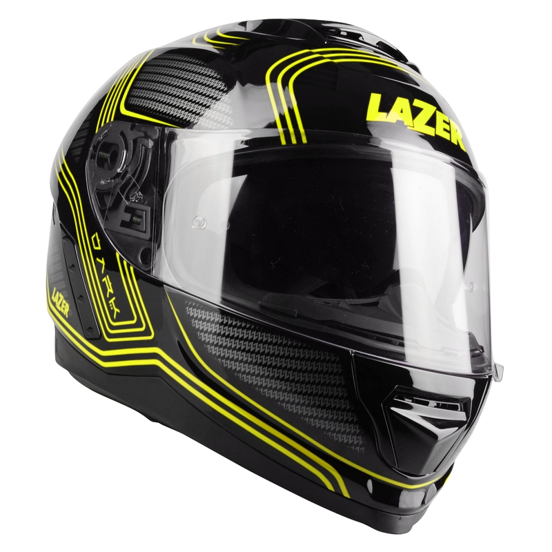 Casco integral de moto Lazer Rafale EVO Darkside negro-gris-amarillo fluo liquidación
