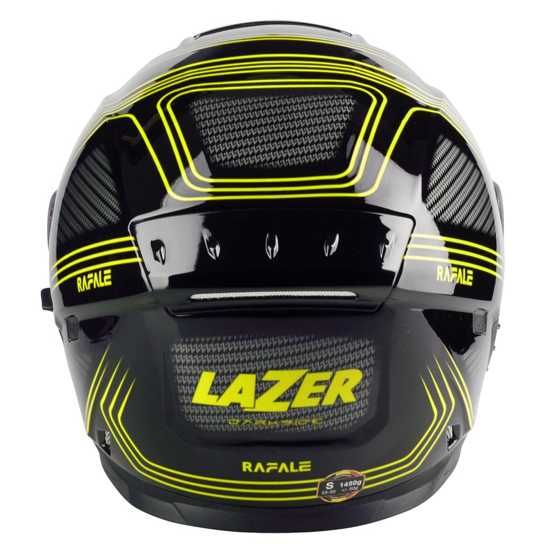 Casco integral de moto Lazer Rafale EVO Darkside negro-gris-amarillo fluo liquidación