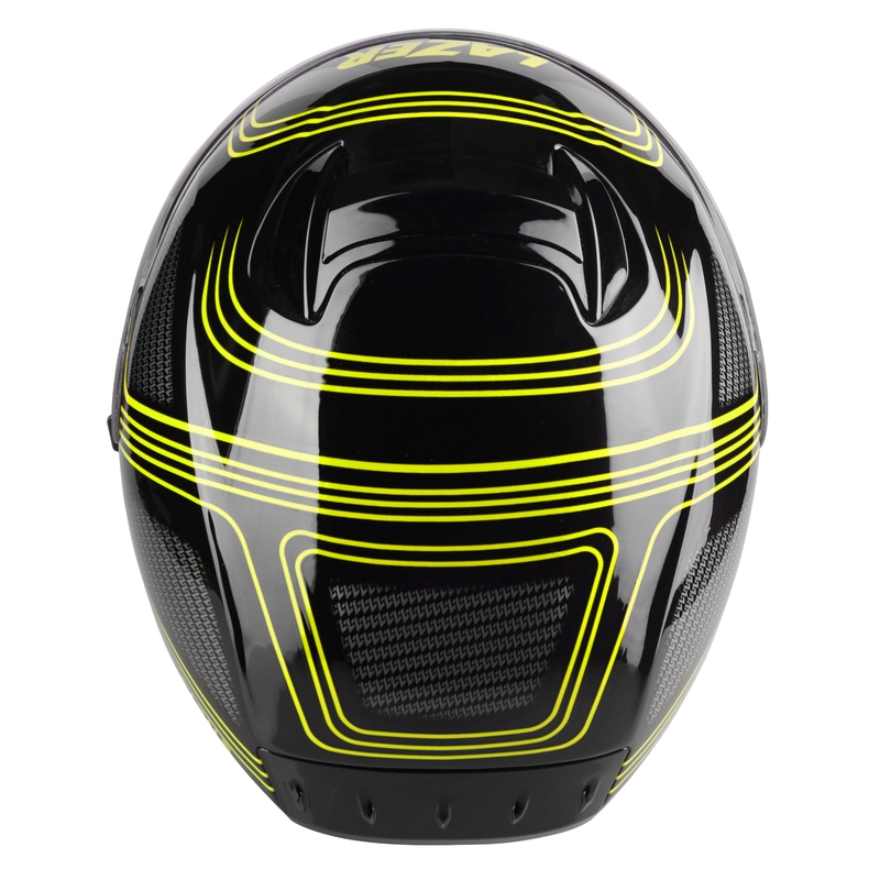 Casco integral de moto Lazer Rafale EVO Darkside negro-gris-amarillo fluo liquidación
