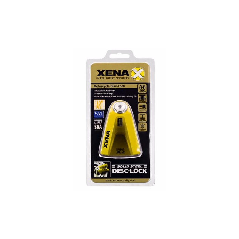 Bloqueo de freno de disco XENA X2 amarillo