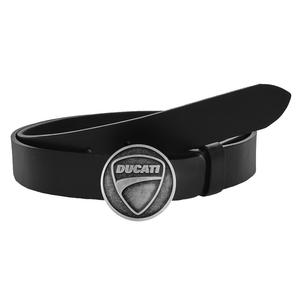 Cinturón de moto de cuero con hebilla Ducati