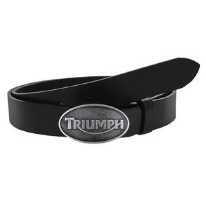Cinturón de moto de cuero con hebilla Triumph