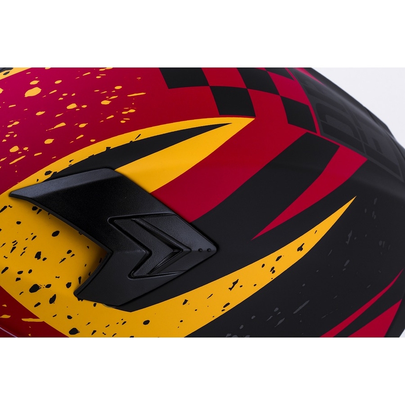 Casco integral de moto Cassida Integral 3.0 DRFT naranja-rojo fluo