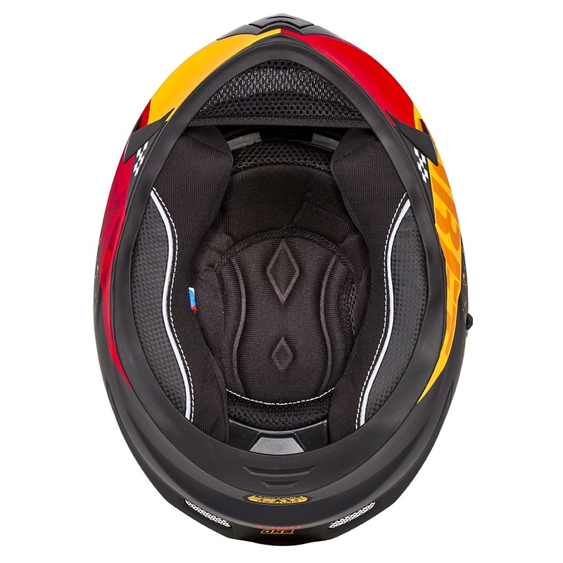 Casco integral de moto Cassida Integral 3.0 DRFT naranja-rojo fluo