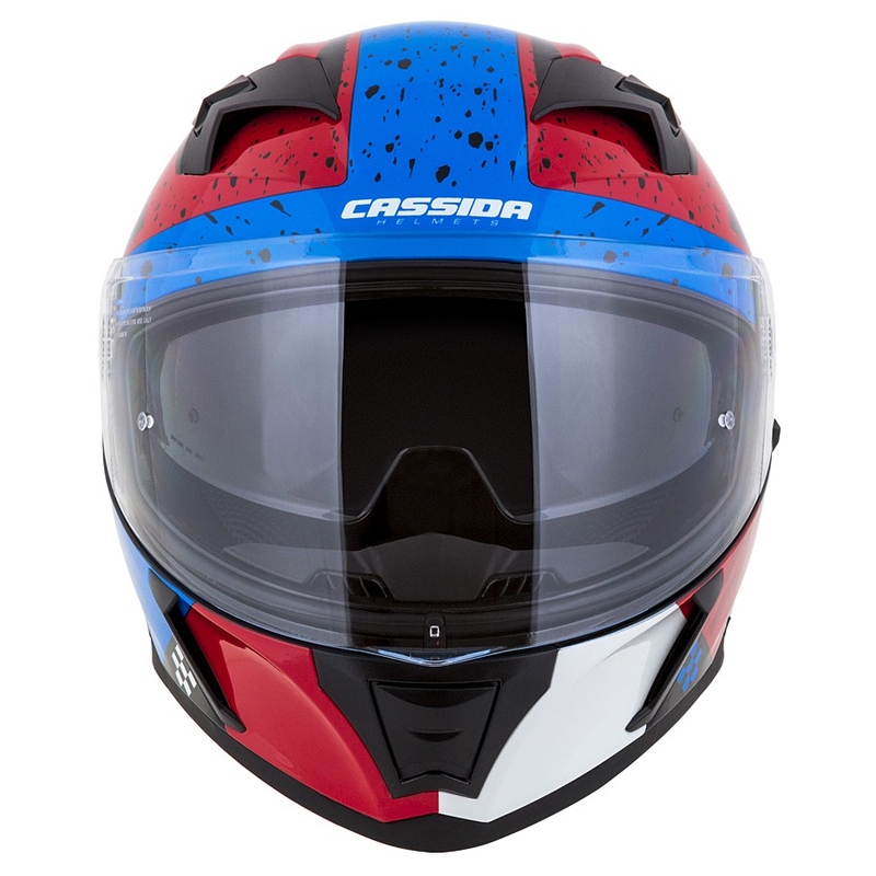 Casco integral de moto Cassida Integral 3.0 DRFT rojo-azul perla