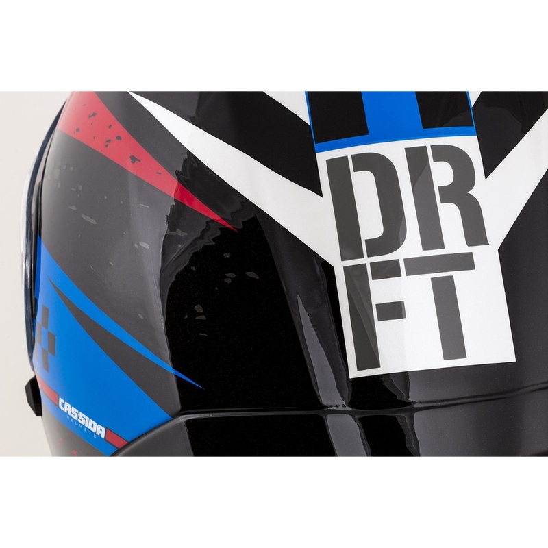 Casco integral de moto Cassida Integral 3.0 DRFT rojo-azul perla