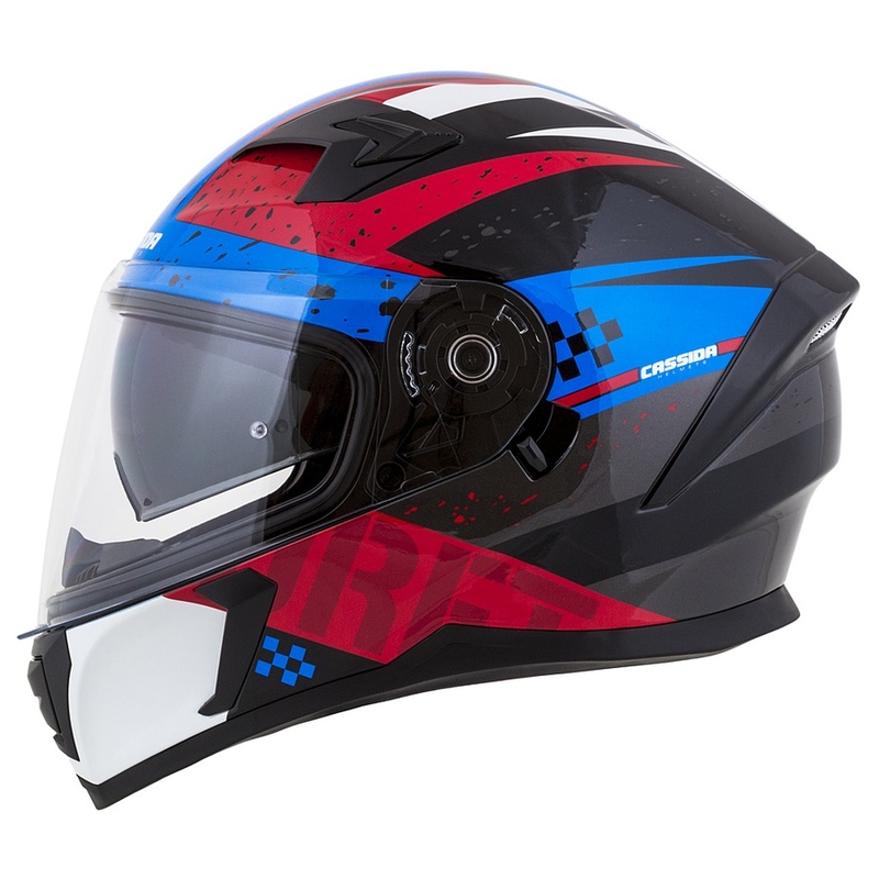 Casco integral de moto Cassida Integral 3.0 DRFT rojo-azul perla