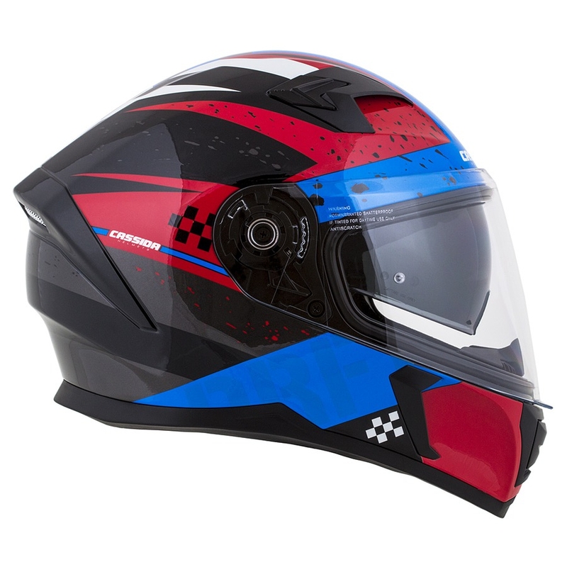 Casco integral de moto Cassida Integral 3.0 DRFT rojo-azul perla
