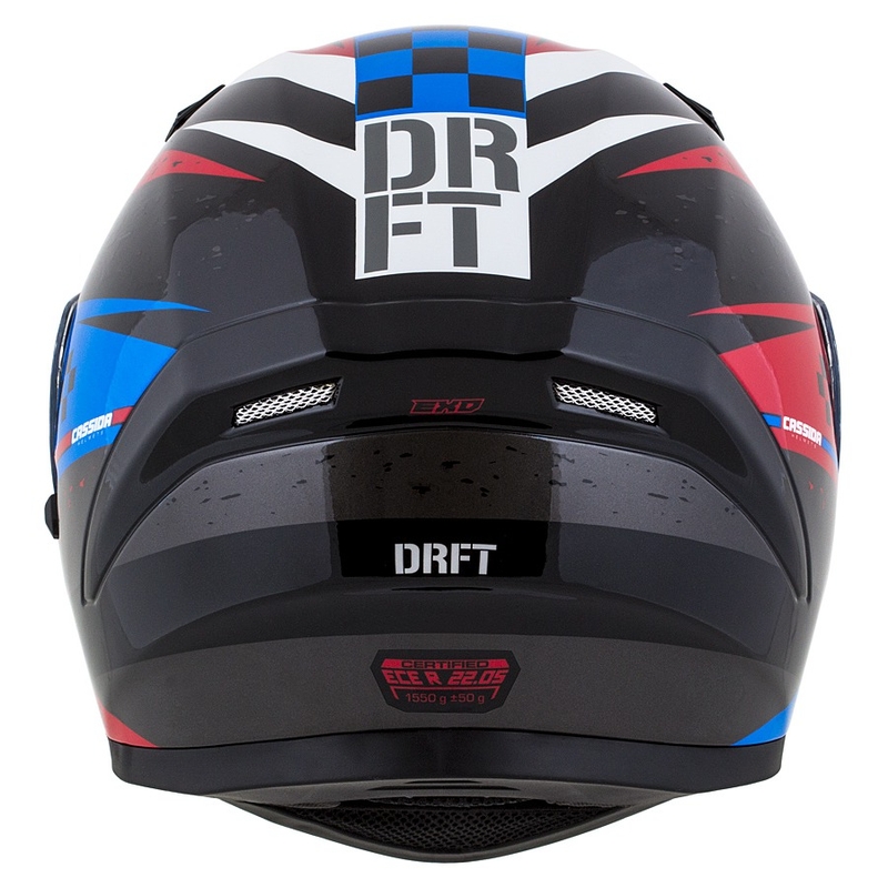 Casco integral de moto Cassida Integral 3.0 DRFT rojo-azul perla