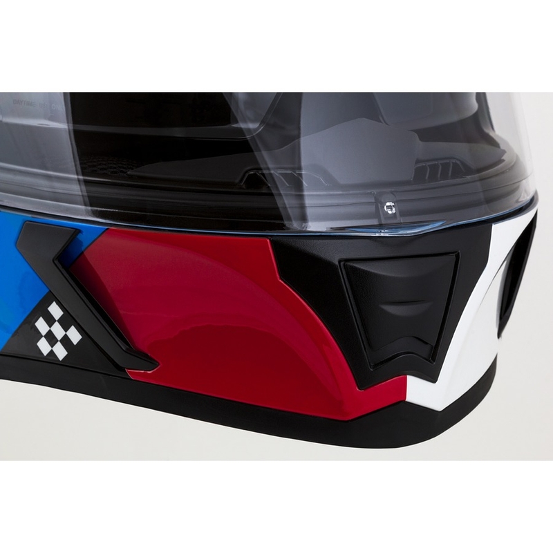 Casco integral de moto Cassida Integral 3.0 DRFT rojo-azul perla