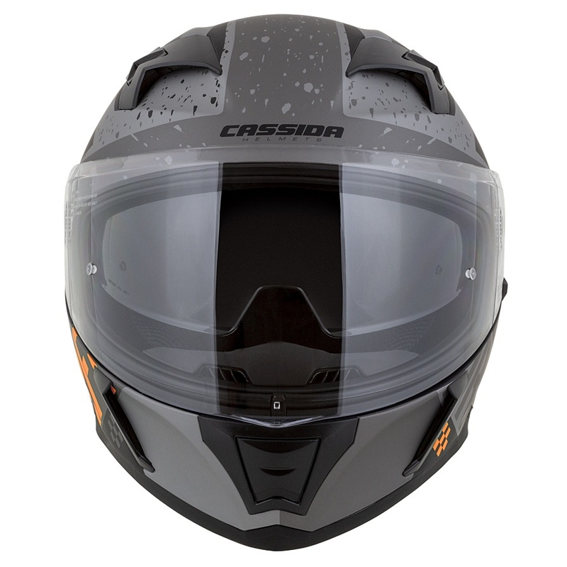 Casco integral de moto Cassida Integral 3.0 DRFT gris-negro-naranja mate