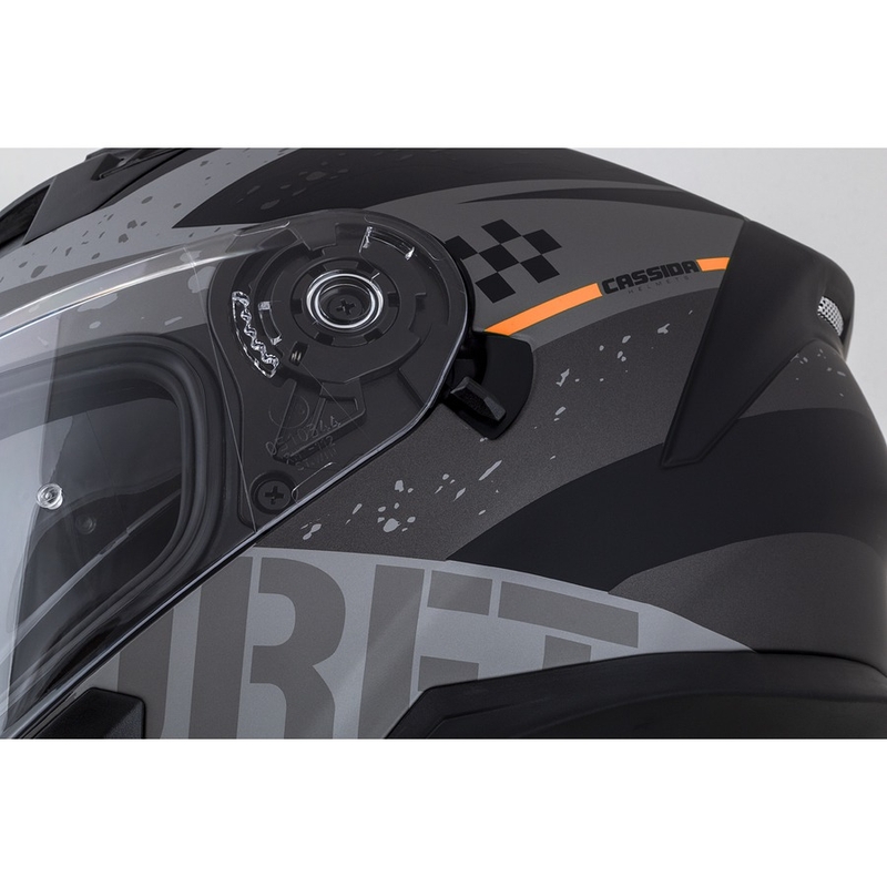 Casco integral de moto Cassida Integral 3.0 DRFT gris-negro-naranja mate