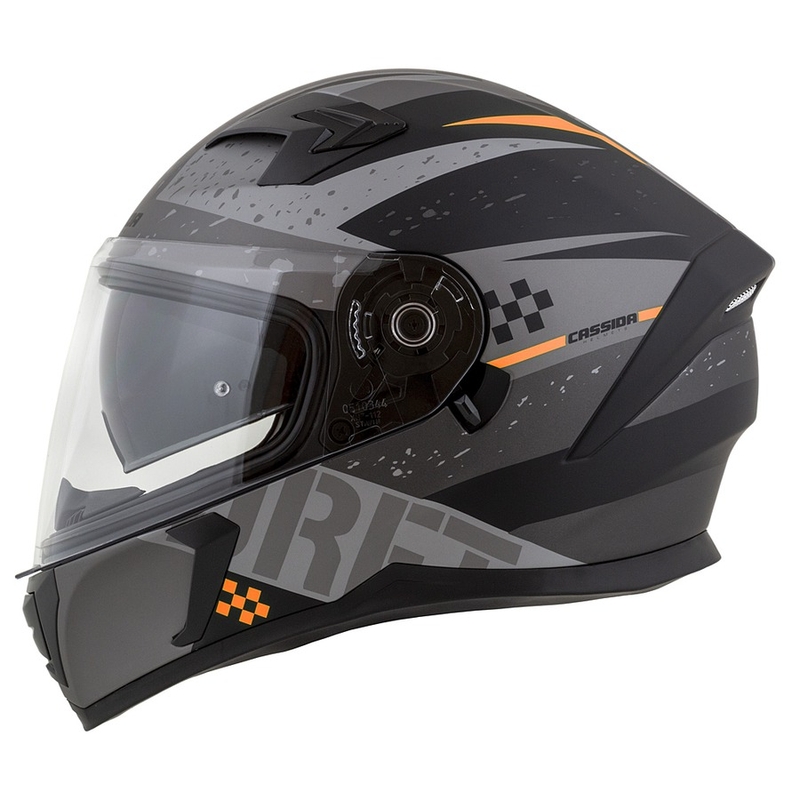 Casco integral de moto Cassida Integral 3.0 DRFT gris-negro-naranja mate