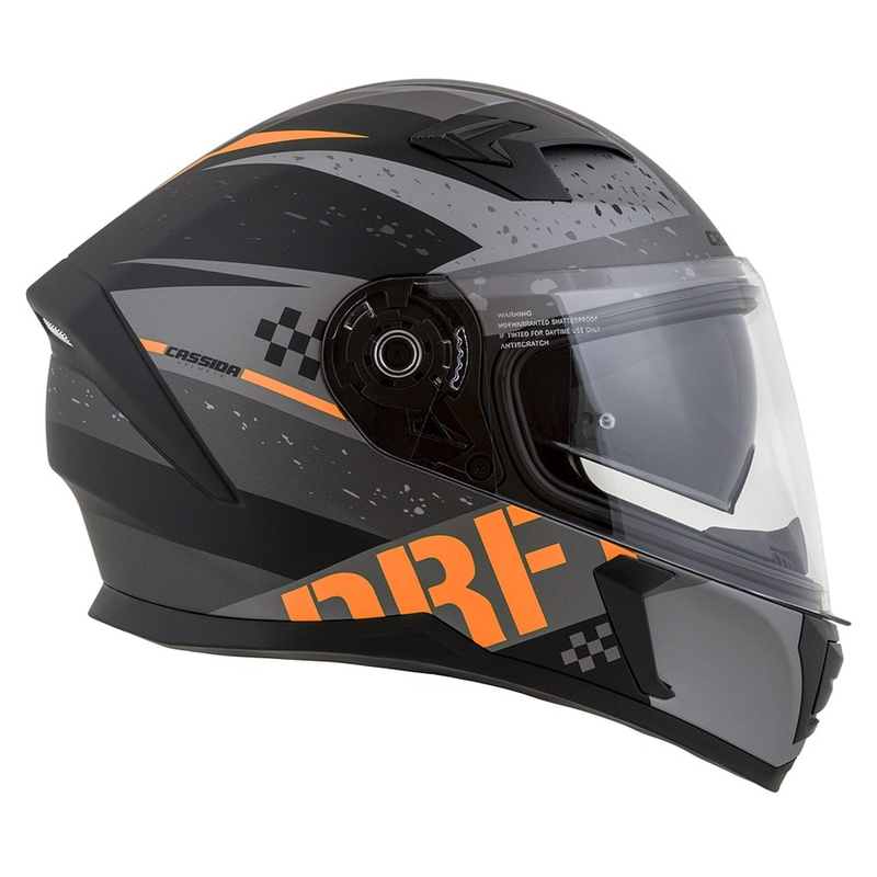 Casco integral de moto Cassida Integral 3.0 DRFT gris-negro-naranja mate