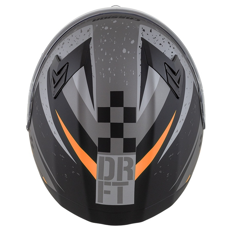Casco integral de moto Cassida Integral 3.0 DRFT gris-negro-naranja mate
