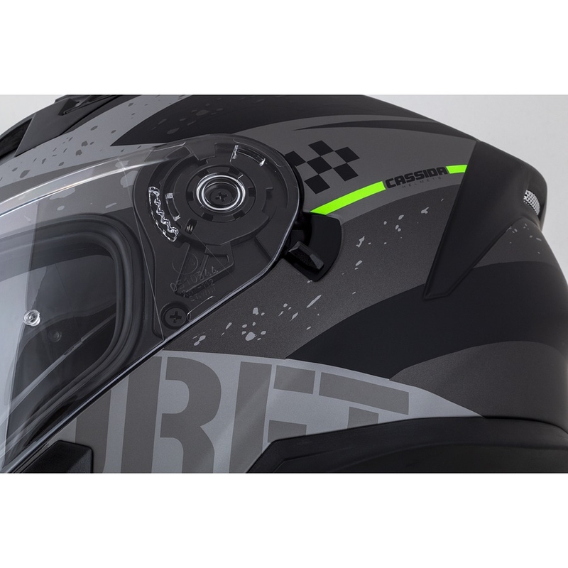 Casco integral de moto Cassida Integral 3.0 DRFT gris-negro-verde mate