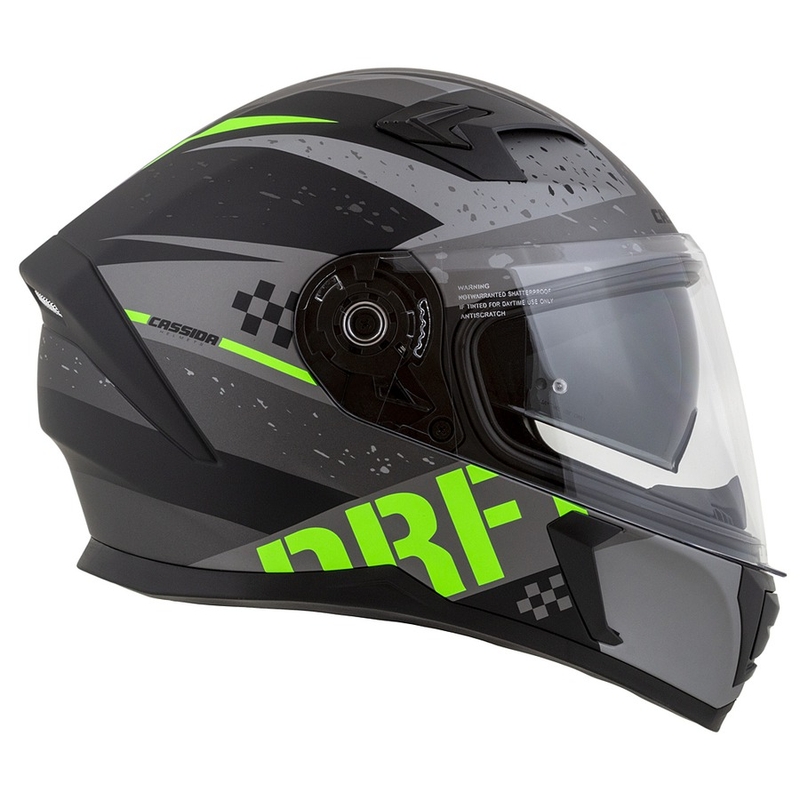 Casco integral de moto Cassida Integral 3.0 DRFT gris-negro-verde mate