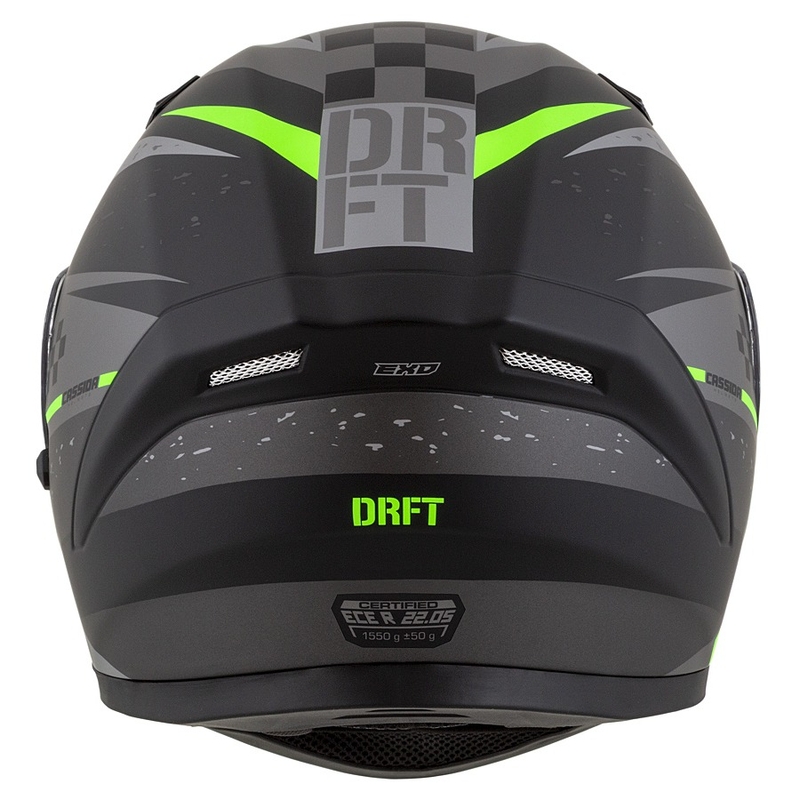 Casco integral de moto Cassida Integral 3.0 DRFT gris-negro-verde mate