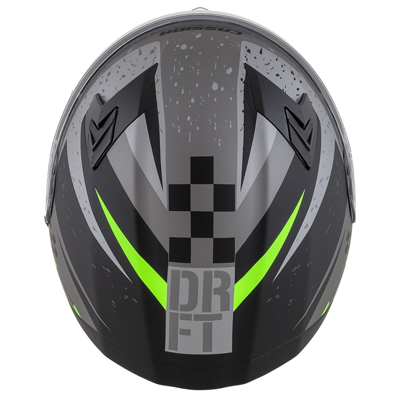 Casco integral de moto Cassida Integral 3.0 DRFT gris-negro-verde mate