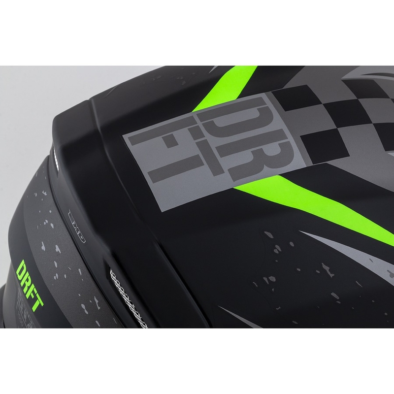 Casco integral de moto Cassida Integral 3.0 DRFT gris-negro-verde mate