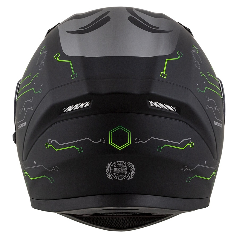 Casco de moto Cassida 3.0 Hack Integral Verde-Negro Mate