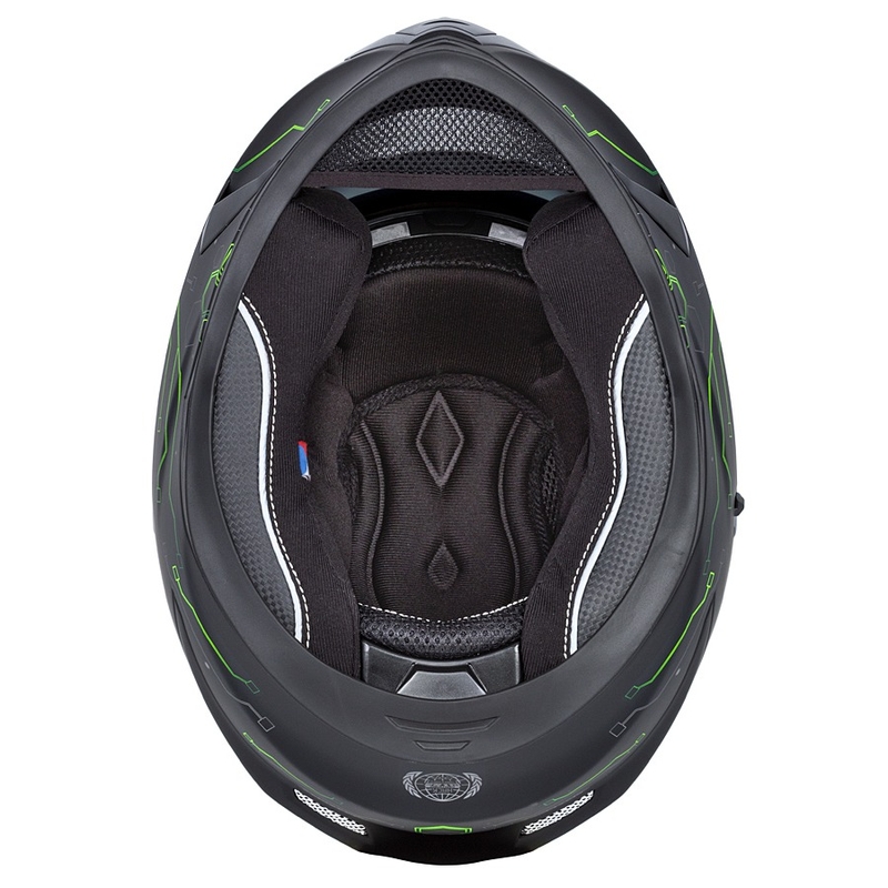 Casco de moto Cassida 3.0 Hack Integral Verde-Negro Mate