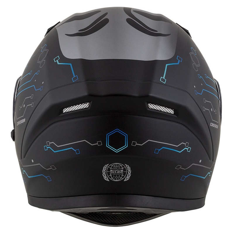 Cassida 3.0 Casco Integrado Moto Hack azul-negro mate