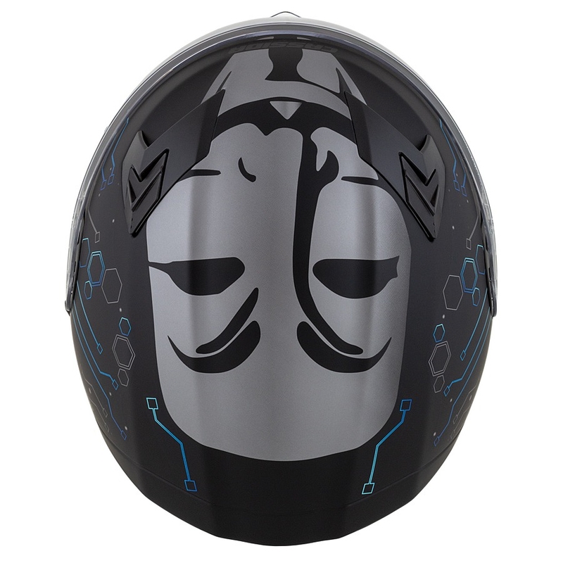 Cassida 3.0 Casco Integrado Moto Hack azul-negro mate