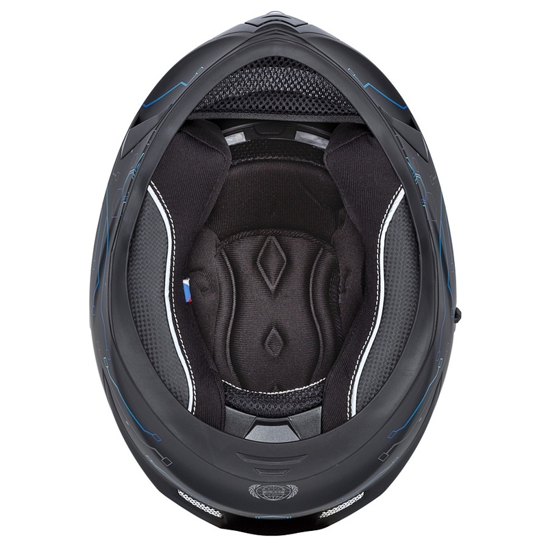 Cassida 3.0 Casco Integrado Moto Hack azul-negro mate