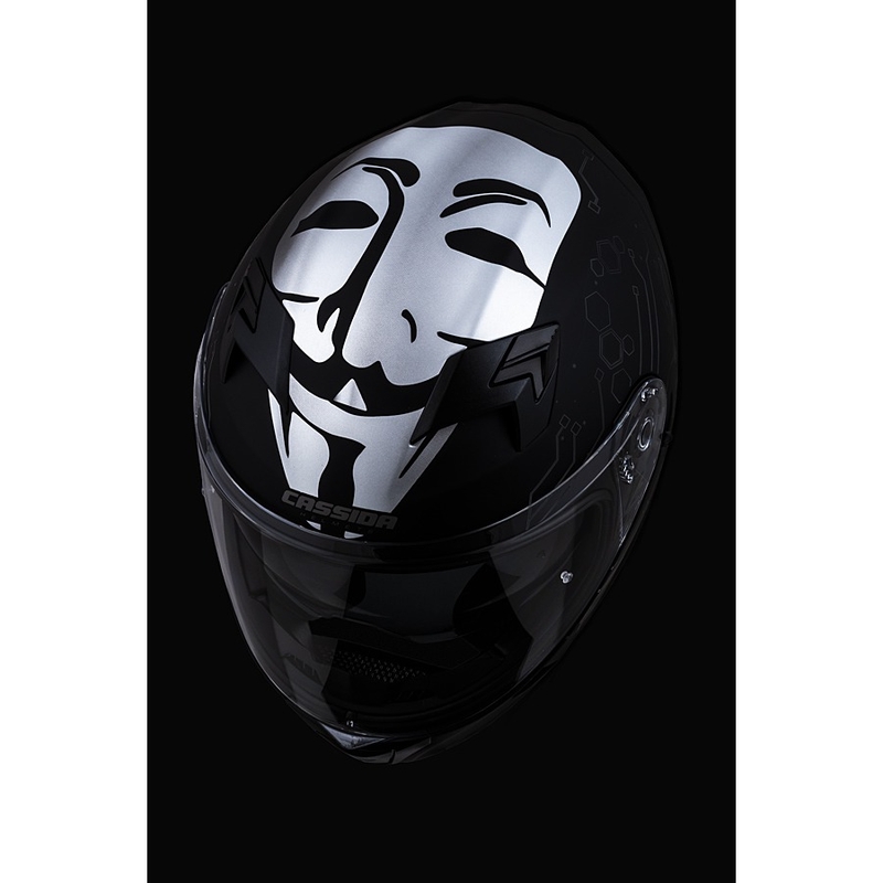 Cassida 3.0 Casco Integrado Moto Hack azul-negro mate