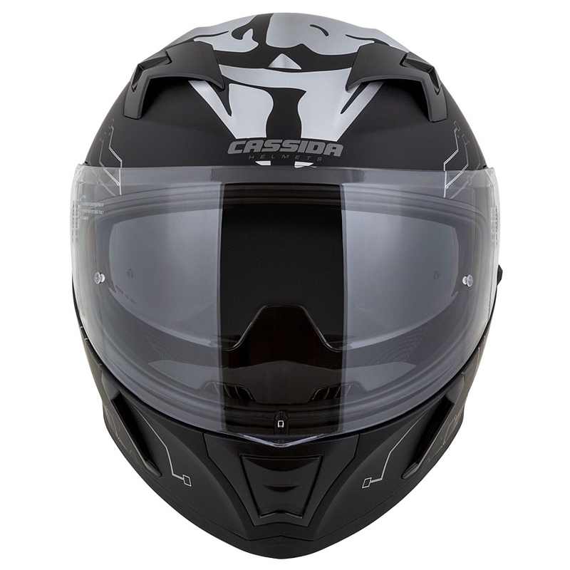 Casco de moto Cassida 3.0 Hack Vision Integral gris-plata-negro mate liquidación
