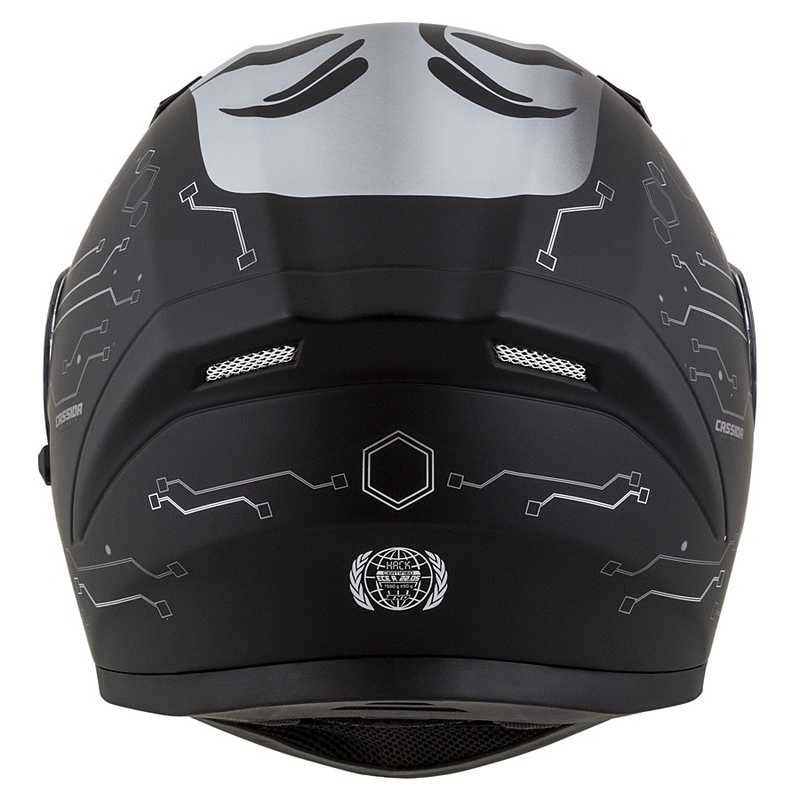 Casco de moto Cassida 3.0 Hack Vision Integral gris-plata-negro mate liquidación
