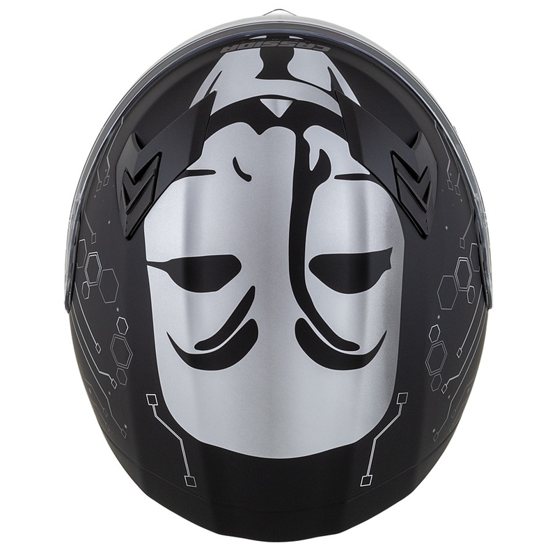 Casco de moto Cassida 3.0 Hack Vision Integral gris-plata-negro mate liquidación