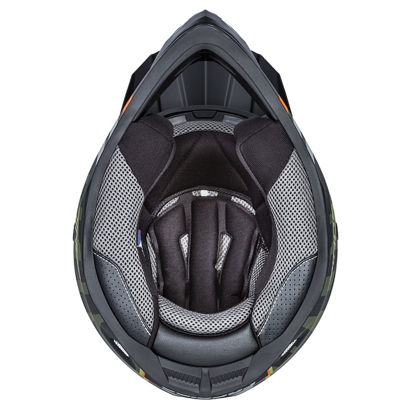 Casco de motocross Cassida Cross Cup Sonic naranja-verde mate
