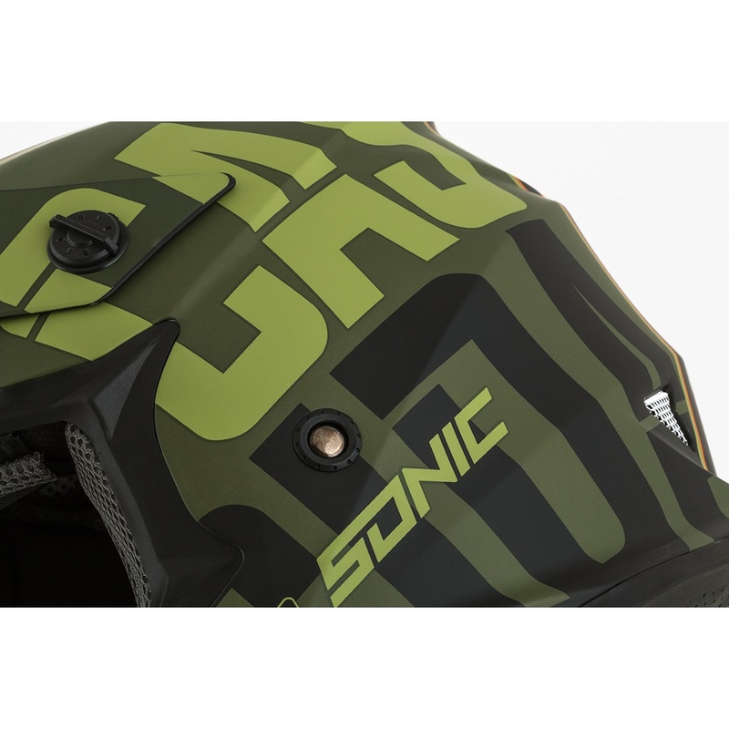 Casco de motocross Cassida Cross Cup Sonic naranja-verde mate