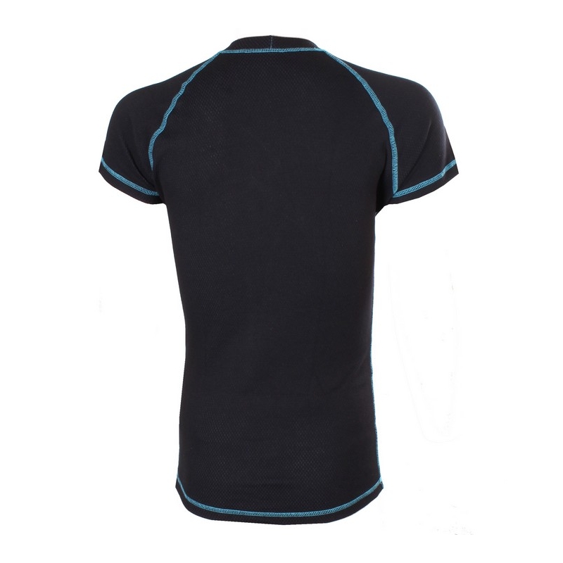 Camiseta térmica RSA Heat negra-azul manga corta