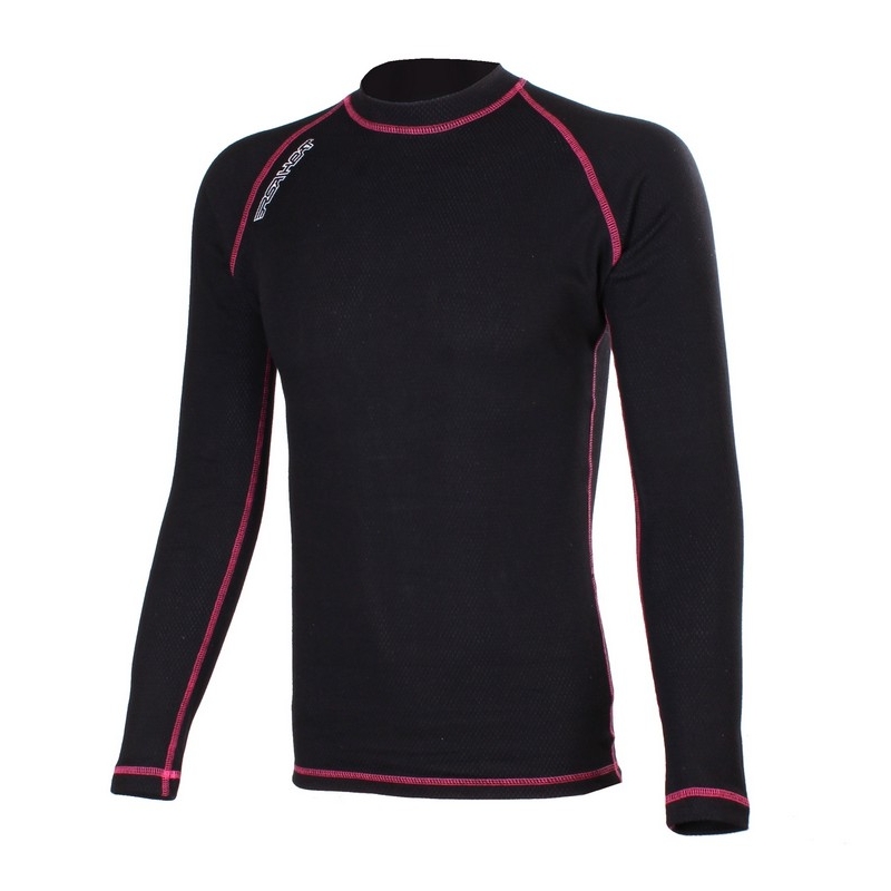 Camiseta térmica de manga larga RSA Heat negra y rosa