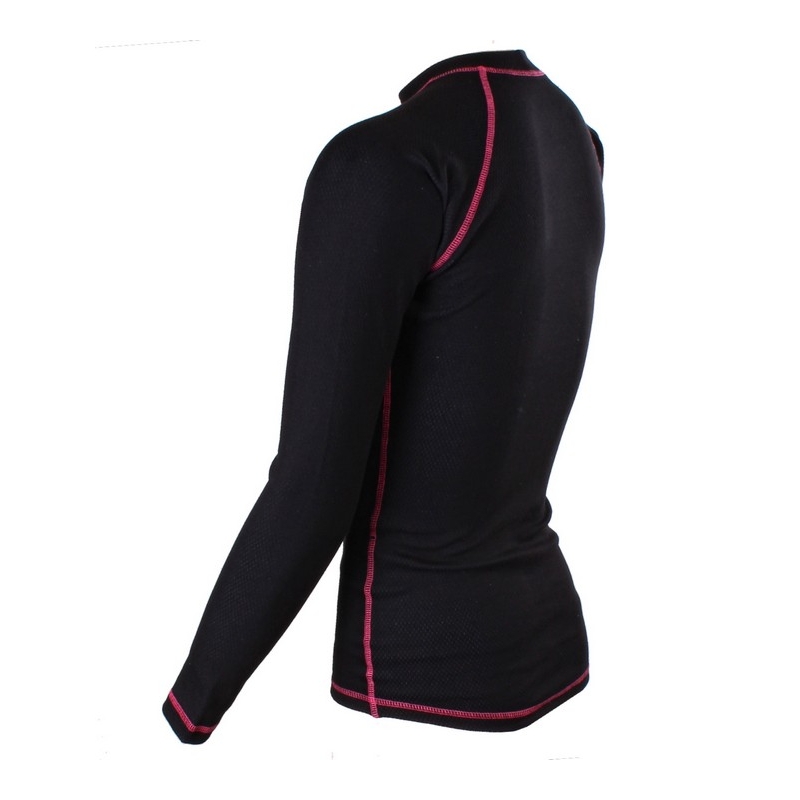Camiseta térmica de manga larga RSA Heat negra y rosa