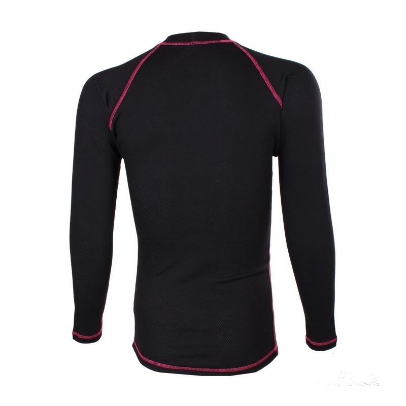 Camiseta térmica de manga larga RSA Heat negra y rosa